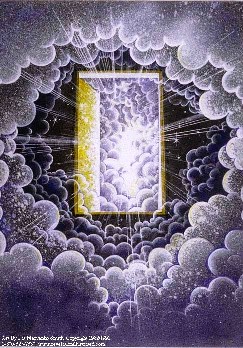A depiction of the doorway to Heaven that John saw.