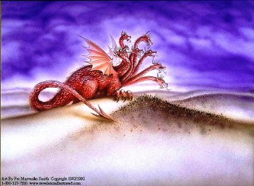 A picture showing Satan going out to deceive the nations.